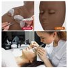 Lash Mannequin Head, CALAILIS Mannequin Head, Eyelash Extension Mannequin Head, Doll Head for Lash Extensions, Eyelash Mannequin Head with 4 Pairs Removable Eyelids (Black Color)