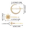 Bartosi Rhinestone Moon Hair Clips Gold Star Hairpins Crystal Decorative Bobby Pin Bride Wedding Hair Pins Side Clip Hair Accessories for Women and Girls (Pack of 3)