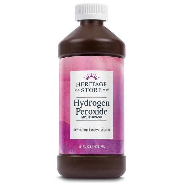 HERITAGE STORE Hydrogen Peroxide Mouthwash, Original, Liquid, Menthol (Btl-Plastic) | 16oz