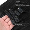 Clip in Hair Extensions Real Human Hair for Women Thick Remy Human Hair Extensions Brazilian Straight Human Hair Clip ins Natural Black Color 7pcs 18Inch 120g/set