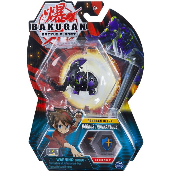 Bakugan Ultra, Darkus Trunkanious, 3-inch Collectible Action Figure and Trading Card, for Ages 6 and Up