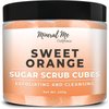 Body Scrub Exfoliator - 12oz SWEET ORANGE Sugar scrub cubes w/Mango Butter & Shea butter- Ultra Hydrating & Moisturizing - Natural & Organic for all body exfoliation- For hands, arms legs, elbow, foot