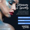 Body Glitter Paint Gel - 7 Color Costume Set for Women, Girls - 10 ml Tubes Holographic Shimmer Effect for Hair, Body, Face - Great for Festival, Costume Party, Halloween - by Splashes and Spills