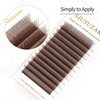 XIUSUZAKI W Lash Extensions Brown 4D Eyelash Extensions W Shape 0.07mm Thickness D Curl Mix 8-15mm Premade Fans Lashes Colored Lash Extension Volume Lashes Individual Lashes(W-Brown-4D-0.07-D,8-15mm)
