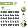 100Pcs Self Healing Injection Ports - Rubber Stoppers Glass Bottles with Rubber Stopper Liquid Mushroom Jar - Vials for Injection Bottle Stopper - 13 mm Opening Glass Vial Liquid Culture Jars Liquid