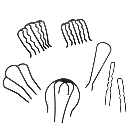 Leadigol 7 PCS Hair Side Combs Hair Fork Clip, U Shaped Hair Pins Combs Twist Hair Styling Combs Tool Bun Maker for Women and Girls