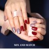 Teenitor Short Press on Nails, Round Fake Nails, Glossy Glue on Nails,288pcs Glitters Press on Nails