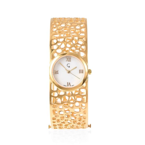 Shop LC Rachel Galley Movement 14K Yellow Gold Over Sterling Silver Watch Sz 7.5" Birthday Gifts Engagement Anniversary Wedding Promise