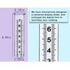 BIUWING 7" Capacity Glass rain Gauge Replacement Tube for Outdoors Yard Garden with Lip, Best Rated, Easy to Read (1 pcs)