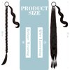 FELENDY 26" 30" Ponytail Extension Braided Long Straight Wrap Around Braiding Pony tails Hair Extensions Natural Soft Fishtail Braid for Women (26 inch,Dark Brown)