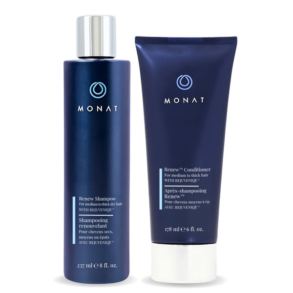 MONAT Renew Duo: Shampoo & Conditioner - Hydrating Hair Care Set for All Hair Types, Silicone-Free, Infused with Rejuveniqe Oil