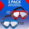 IMPRESA 2-Pack Foam Gun and Blaster Face Mask/Goggles/Eye Shield (1 Red Mask - 1 Blue Mask) - for Foam Blaster Guns from The Name Brand