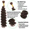 Human Braiding Hair 1 Bundle 18 Inch Deep Wave Bulk Human Hair for Braiding No Weft Brazilian Virgin Cury Human Hair Extensions for Boho Braids Wet and Wavy Human Hair Braiding Hair