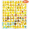100 PCS Rubber Duck Temporary Tattoos Themed Birthday Party Decorations Supplies Favors Decor Cute Little Yellow Ducky Tattoo Stickers Gifts For Game Boys Girls Classroom School Prizes Carnival