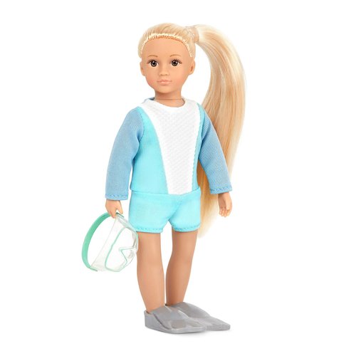 Lori – Mini Doll – 6-Inch Scuba Diver Doll – Wetsuit, Mask & Fins – Doll & Accessories – 3 Years + – Coralie