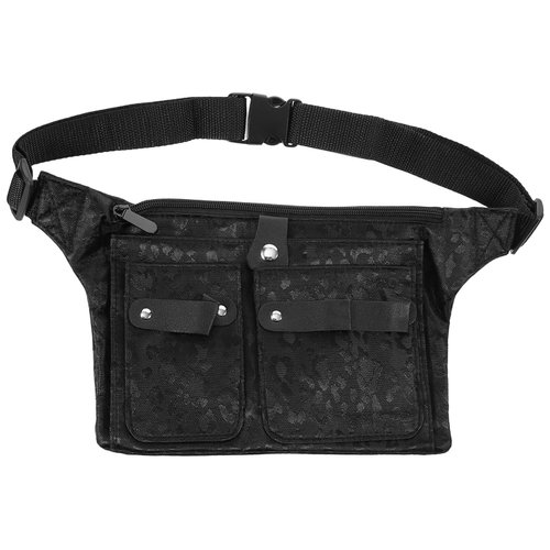 LALAFINA Hairdresser Scissor Bag Barber Bag Hairdressing Salon Pouch Waist Belt Bag Holder Pouch for Hairdressers (Black)