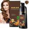 Hair Dye Shampoo 3 in 1, Herbal Shampoo Hair Dye for Women Men, Grey Coverage Shampoo 16.9fl oz (Chestnut Brown)