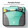 Kinbashi 3 Ring Binder, 3 Inch O-Ring Zipper Binder with Shoulder Strap, Expanding Files and Multiple Pockets, Green