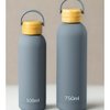 Laliguras Insulated Stainless Steel Thermos Flask 17oz / 25oz Leakproof Reusable Water Bottle with Bamboo Lid, BPA-Free Hot & Cold Drink Container for Travel, Gym, Office, Sports (Lagoon, 17 Ounces)