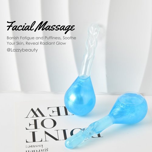 Facial Ice Globes Cryo Stick, Upgraded Ice Globes with Anti-Slip Handle for Face, Neck and Eye, Skin Care Tool to Tighten Skin Anti-Aging Reduce Fine Line Wrinkle, Elegant Cooling Ball Facial Massager