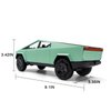 Cybertruck Model: 1/24 Diecast Metal Toy Trucks with Lights and Sounds, Mini Vehicles Toys for Boys, Ages 3 and Up (Green)