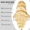 Alimoonbeam 613 13x6 Lace Front Wig Human Hair 200 Density Blonde Body Wave Lace Front Wigs Blonde Wig Human Hair Hd Lace Frontal Wig 13x6 (30 Inch)