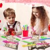 iGeeKid 28 Pack Valentine's Day Cards for Kids Invisible Ink Pen with UV Black Light Valentine Gift School Supplies Secret Spy Pens Magic Disappearing Ink Markers Valentine's Gift Classroom Exchange