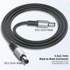 DC 5.5x2.1mm Male to Male Aluminum Alloy Extension Cord, Power Adapter Cable, for LED Strip, Surveillance Camera, CCTV Security Camera, LED Display, IP Camera, DVR, Router