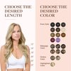 GOO GOO Clip in Hair Extensions Real Human Hair, 18inch 120g 7Pcs, 8A/22 Medium Brown Highlighted Golden Blonde, Remy Human Hair Extensions Clip ins for Women, Natural Human Hair