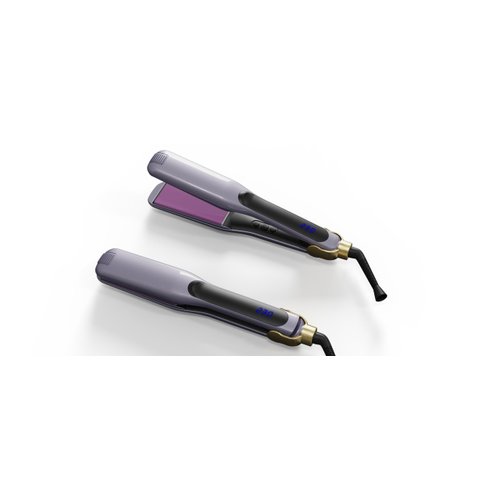Ficzcfy Hair Straightener, Wet to Straight Flat Iron, Titanium Flat Iron 1.5 Inch Wide Flat Iron for Hair, Professional Straightener with Dual Voltage 50% More Protection