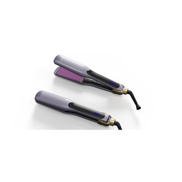 Ficzcfy Hair Straightener, Wet to Straight Flat Iron, Titanium Flat Iron 1.5 Inch Wide Flat Iron for Hair, Professional Straightener with Dual Voltage 50% More Protection