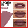 Maybelline Super Stay Matte Ink Liquid Lipstick Makeup, Long Lasting High Impact Color, Up to 16H Wear, Visionary, Taupe Purple, 1 Count