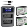 Kastar Battery (X2) & LCD Dual Slim Charger for LP-E10, LC-E10 and EOS 1100D, EOS 1200D, EOS Rebel T3, EOS Rebel T5, EOS Kiss X50, EOS Kiss X70 DSLR Camera & LPE10 Grip