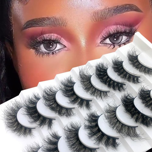 Lifernilash False Eyelashes Wispies Natural Look 3D Faux Mink Lashes Pack 8 Pairs Styles Mixed Soft Reusable Fake Eyelashes (MIXED3)