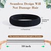 120PCS Black Hair Ties, Seamless Hair Ties No Damage Ponytail Holders pony tails hair ties Hair Band Elastics Hair Accessories for Women Girls (Black)