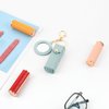 Beautyflier Lipstick Organizer Keychain Chapstick Case with Mirror for Women, Portable Lipstick Leather Holder Lip Gloss Bag Lip Balm Case for Travel, Party, Holiday Gifts (Green, Round)