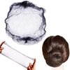 （30Pcs）2 colors Elastic Edge Mesh Invisible Hair Nets Hair Bun Holder for Ballet Dance (black)