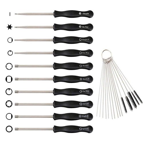 New (10pcs) Carburetor Adjustment Tool Screwdriver Kit + Cleaning Tool for Adjusting 2 Cycle Small Engine Carb Trimmer Weed Eater Chainsaw