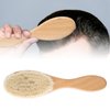 Wooden Hair Cleaning Brush,Hair Brush Soft Goat Hair Oil Head Brush Hairbrush,Hair Styling Carving Cleaning Brush for Men Women