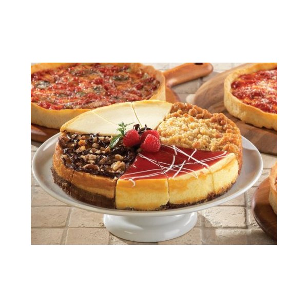 1 Eli's Sampler Cheescake & 1 Lou Malnati's Chicago-Style Deep Dish Pizza (Spinach)