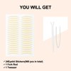 VOCOSTE Double Eyelid Stickers, 960 Pcs Invisible Eyelid Tape, Eye Lift Tape with a Fork, Tweezers, Suitable for Single Eyelid, Asymmetrical Eye, Droopy Eye,Beige