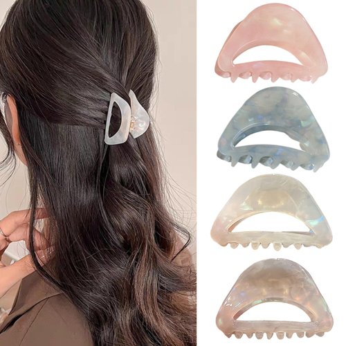Medium Hair Claw Clips Accessories for Women Medium Hair Clips for Thin Hair Acetate Hair Clips 4pcs