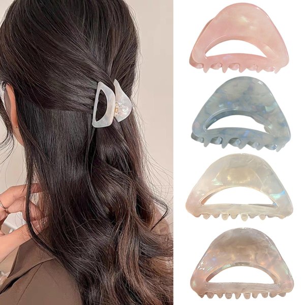 Medium Hair Claw Clips Accessories for Women Medium Hair Clips for Thin Hair Acetate Hair Clips 4pcs