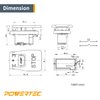 POWERTEC 71007 110 V to 220V Paddle Switch for Power Tools fits Table Saw, Router Table, Drill Press, Bench Saw, Band Saw