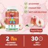 ABYSSUS Psyllium Husk Gummies 1500mg, Daily Psyllium Husk Fiber Supplement, Supports Digestive Health & Bloating Relief, Sugar-Free, Peach Flavor, 60 Count