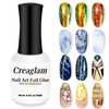 Creaglam Nail Foil Glue Gel: Nail Art Foil Glue Gel for Foil Stickers Nail Glue Foil Transfer Gel - 15ML Gel Nail Foil Transfer Glue Nail Art Manicure DIY Enthusiasts - Required LED Lamp Soak Off