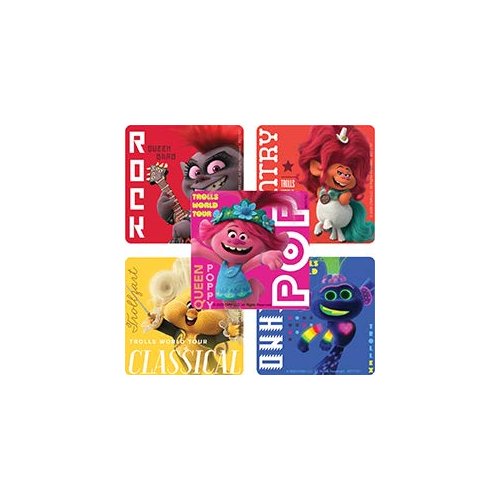 Trolls World Tour Stickers - Prizes and Giveaways - 100 per Pack