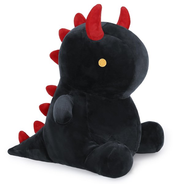 Ditucu Cute Dinosaur Stuffed Animals Toys Plush Dolls Super Soft Dino Plushies Birthday Gifts for Kids Girls Boys Black 16 inch