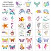 Temporary Tattoos for Kids(80pcs),Konsait Glitter Mermaid Unicorn Butterfly Tattoos for Children Girls Birthday Party Favors Supplies Great Kids Party Accessories Goodie Bag Stuffers Party Fillers