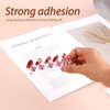 600 Pcs False Tip Double Sided Adhesive Tapes Double Sided Tapes for Nail Art Holder Nail Art Display Tapes Pre-cut Nail Display Strips for Nail Art Holder Nail Display Book